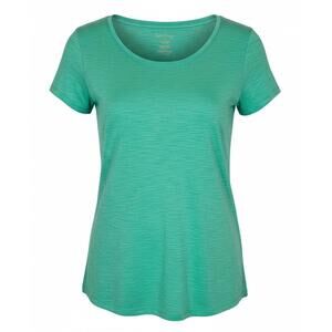 Lilly Pulitzer Etta Green Slub Knit Scoop Neck Tee Size M Palm Beach Style